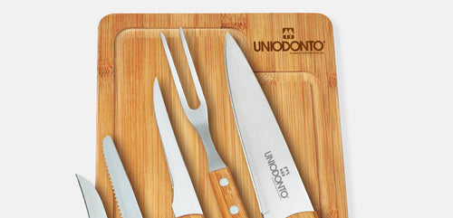 Conj. Para Churrasco Em Bambu / Madeira / Inox Dallas - 6 Pçs