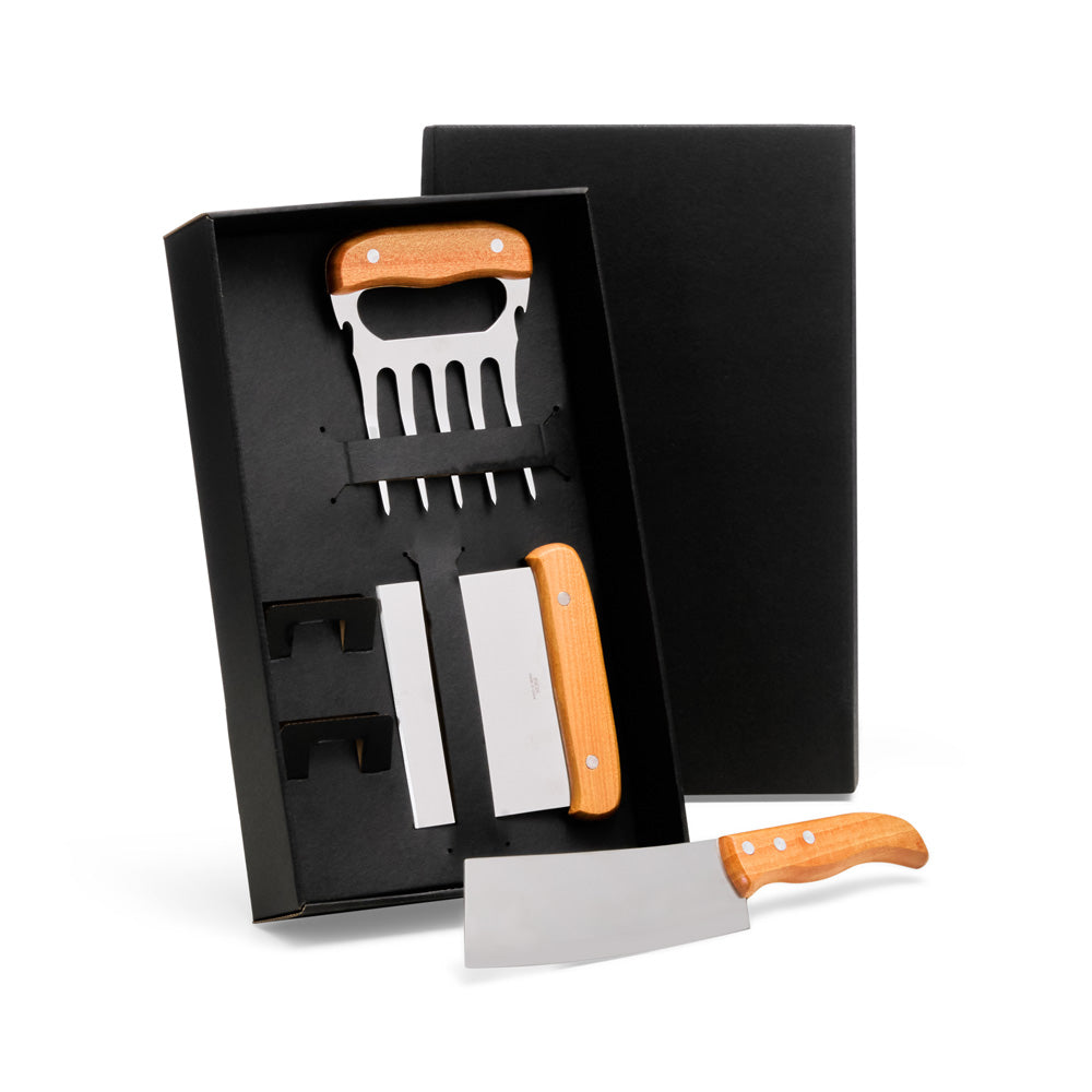 Kit Com Cutelo, Garfo E Espátula - 3 Pçs