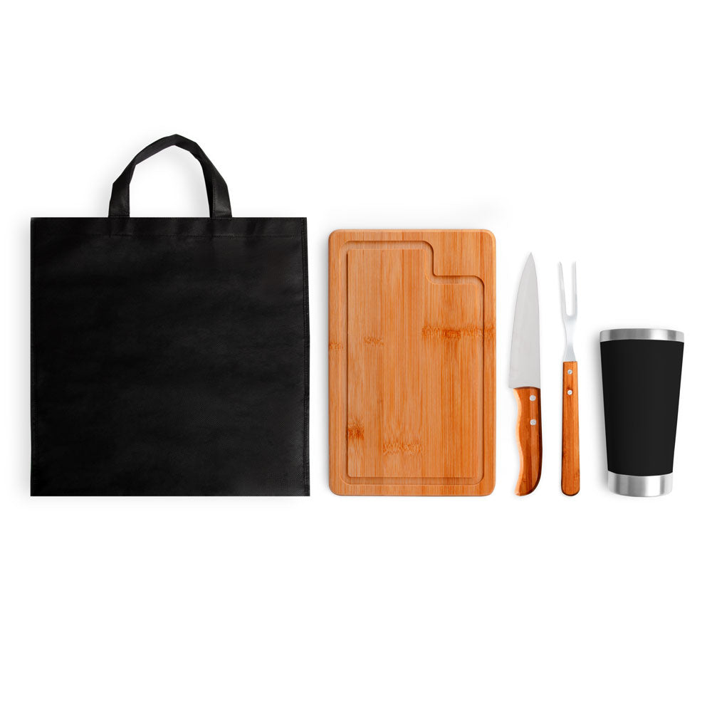Kit Para Churrasco/Cerveja Com Sacola - 5 Pçs
