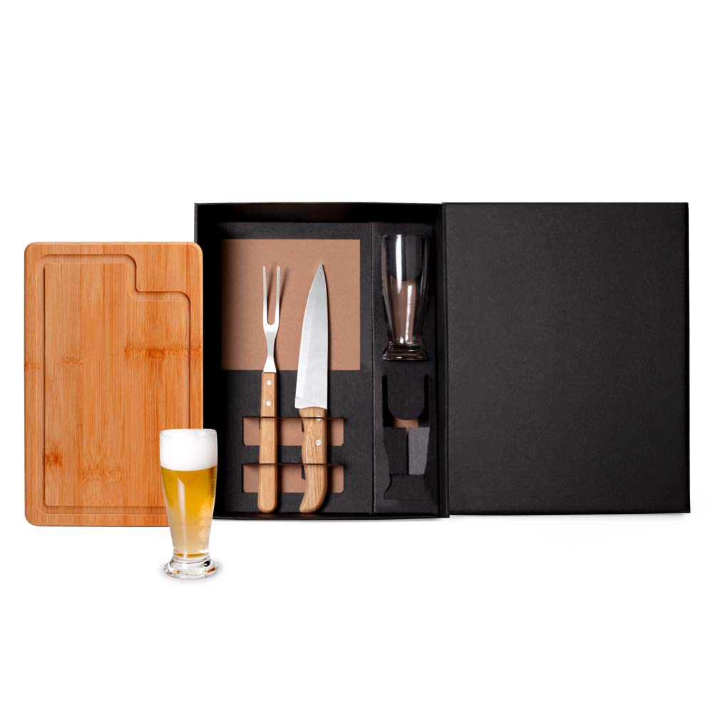 Kit Para Churrasco Com Copos - 5 Pçs KT-9064J