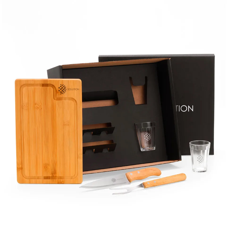 Kit Para Churrasco Com Copos - 5 Pçs
